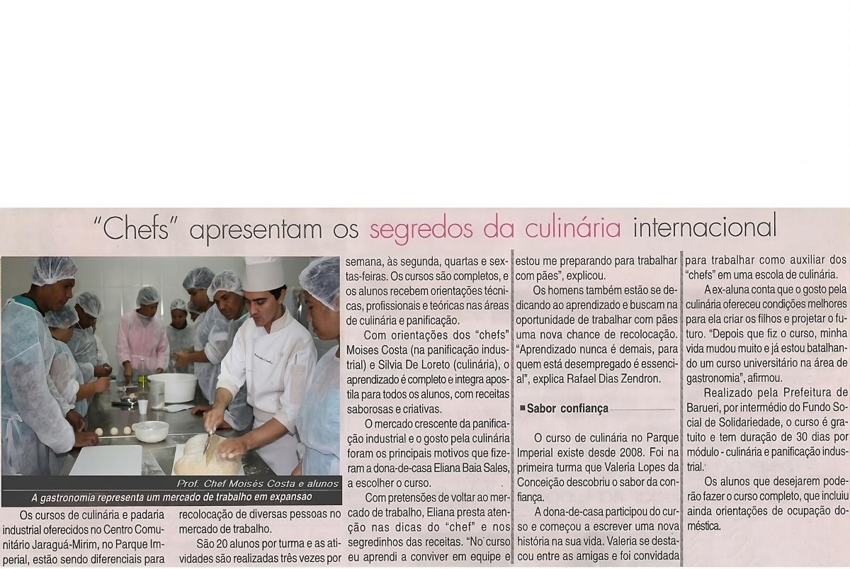 [Prof. Chef Moises Costa e Alunos do Fundo Social de Solidariedade.]